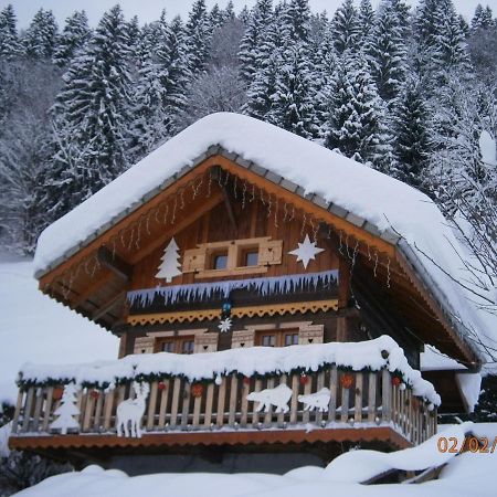 Chalet Fleur Des Neiges Saint-Jean-dʼAulps Exteriör bild