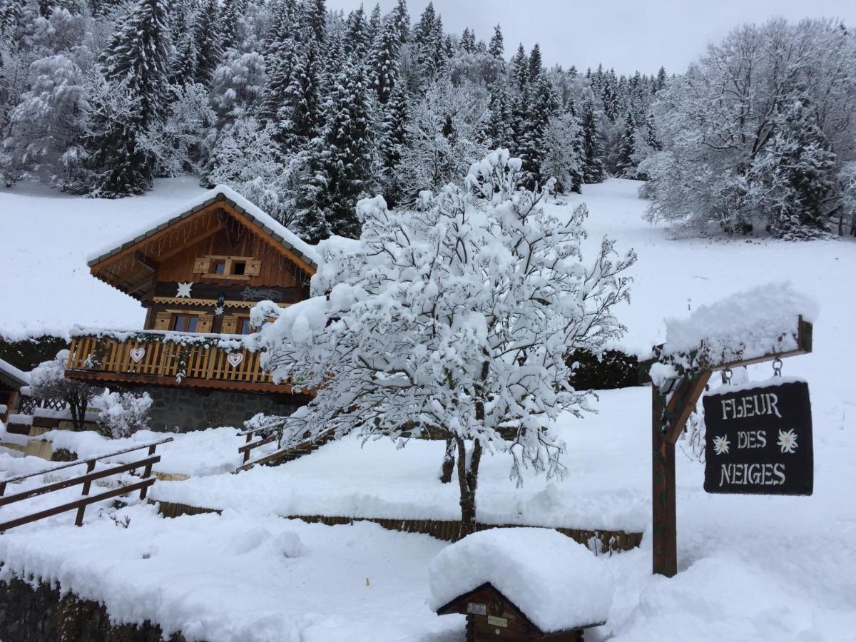 Chalet Fleur Des Neiges Saint-Jean-dʼAulps Exteriör bild